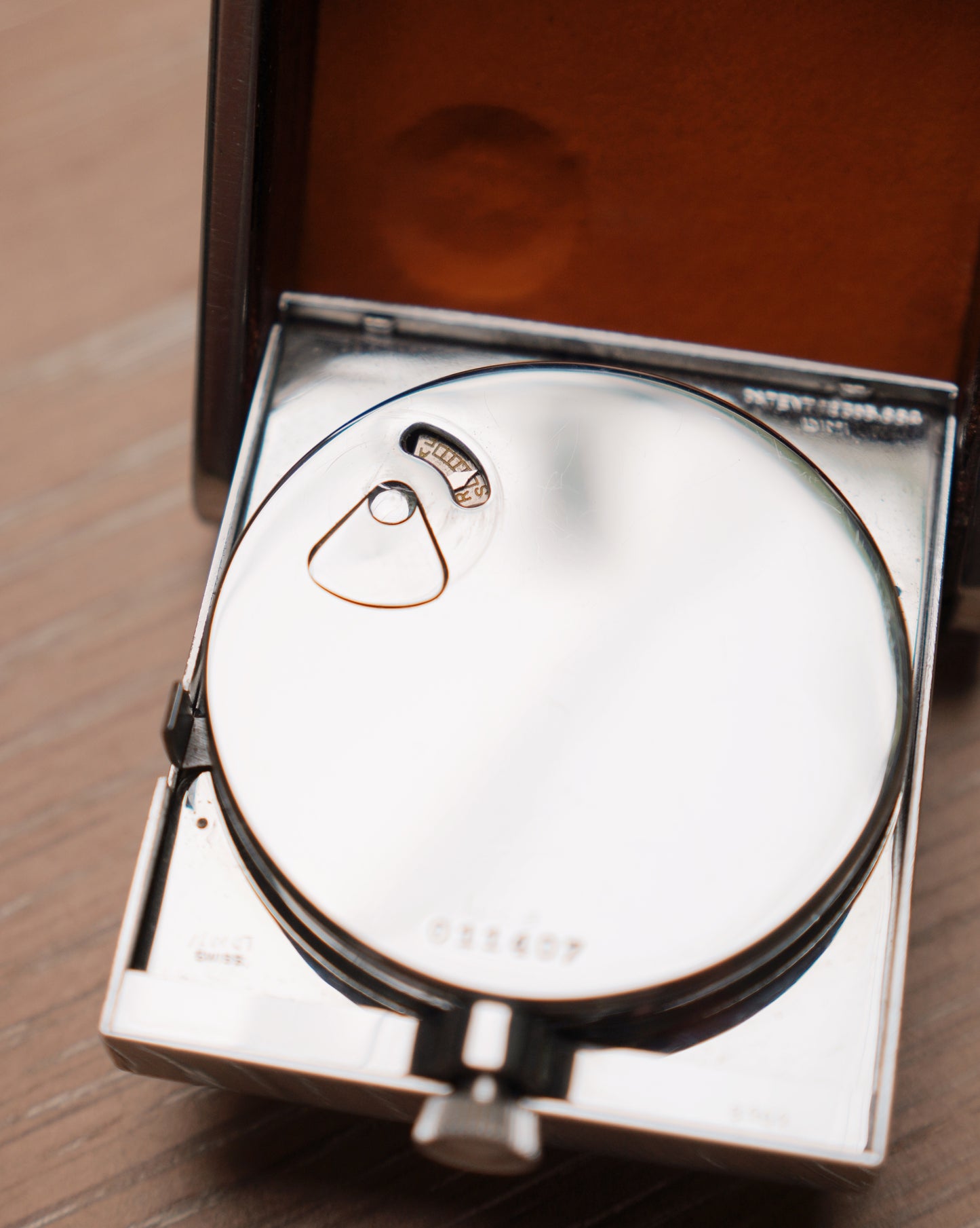 Vintage Cartier Signed “Ados” LeCoultre Full Calendar Travel Clock