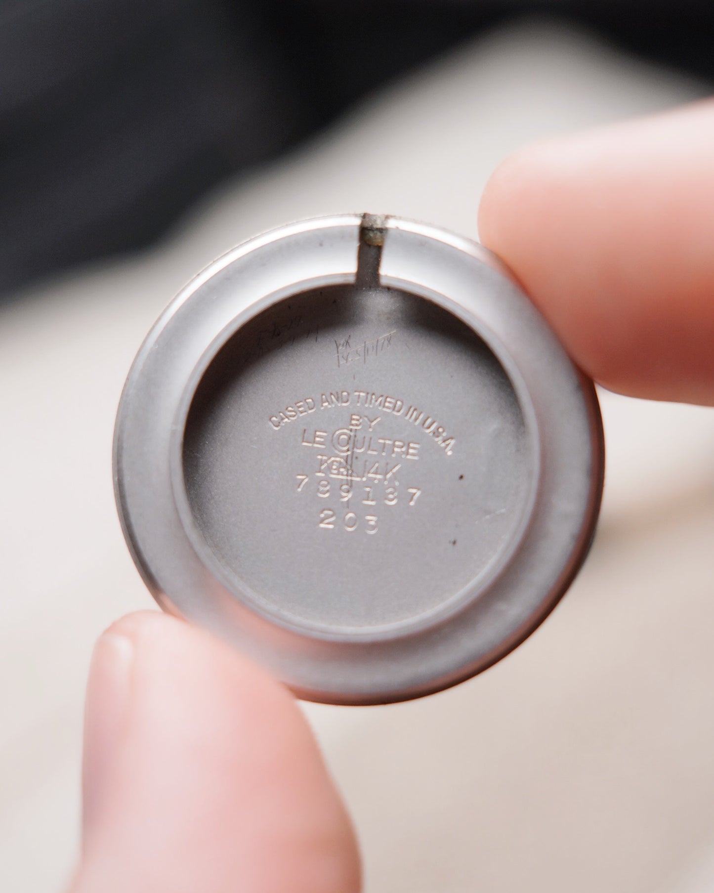 Jaeger LeCoultre Watch 14k White Gold Diamond Bezel Manual Wind Cal. K818/CW