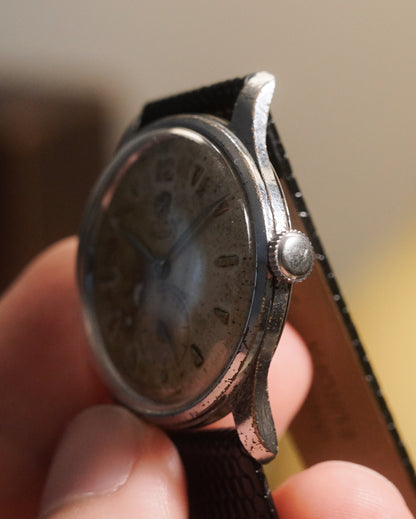 Vintage Cyma Big Seconds Hand Watch Tropical Dial