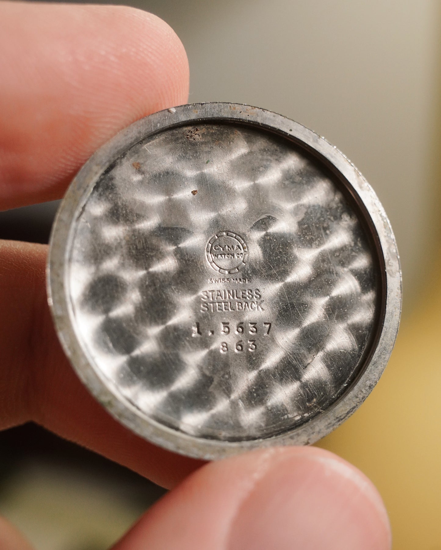 Vintage Cyma Big Seconds Hand Watch Tropical Dial