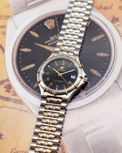 Enicar Quartz Watch Unisex Two Tone Date