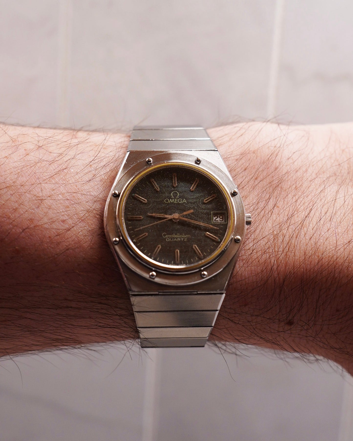 Omega Constellation Quartz Sand Patina