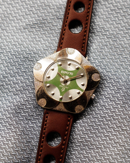 Ricoh Expo '70 watch 17 Jewels Manual Wind Green Dial