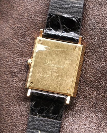 Leonard Geneve Gold Square Watch Quartz